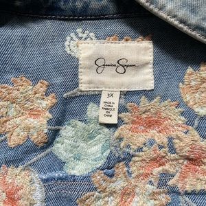 Jessica Simpson Bleached and Ripped Denim Jacket
